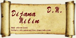 Dijana Milin vizit kartica
